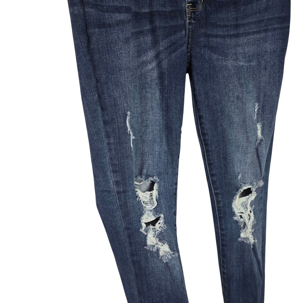 Judy Blue JB88477 Skinny Jeans Women 9/29 Dark Wash Cotton Blend Distressed Edgy - Picture 3 of 7